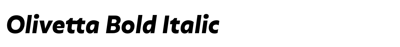 Olivetta Bold Italic
